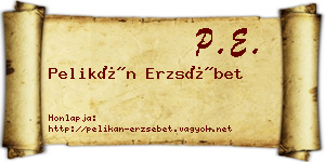 Pelikán Erzsébet névjegykártya