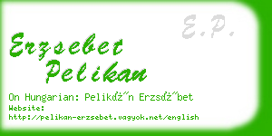 erzsebet pelikan business card